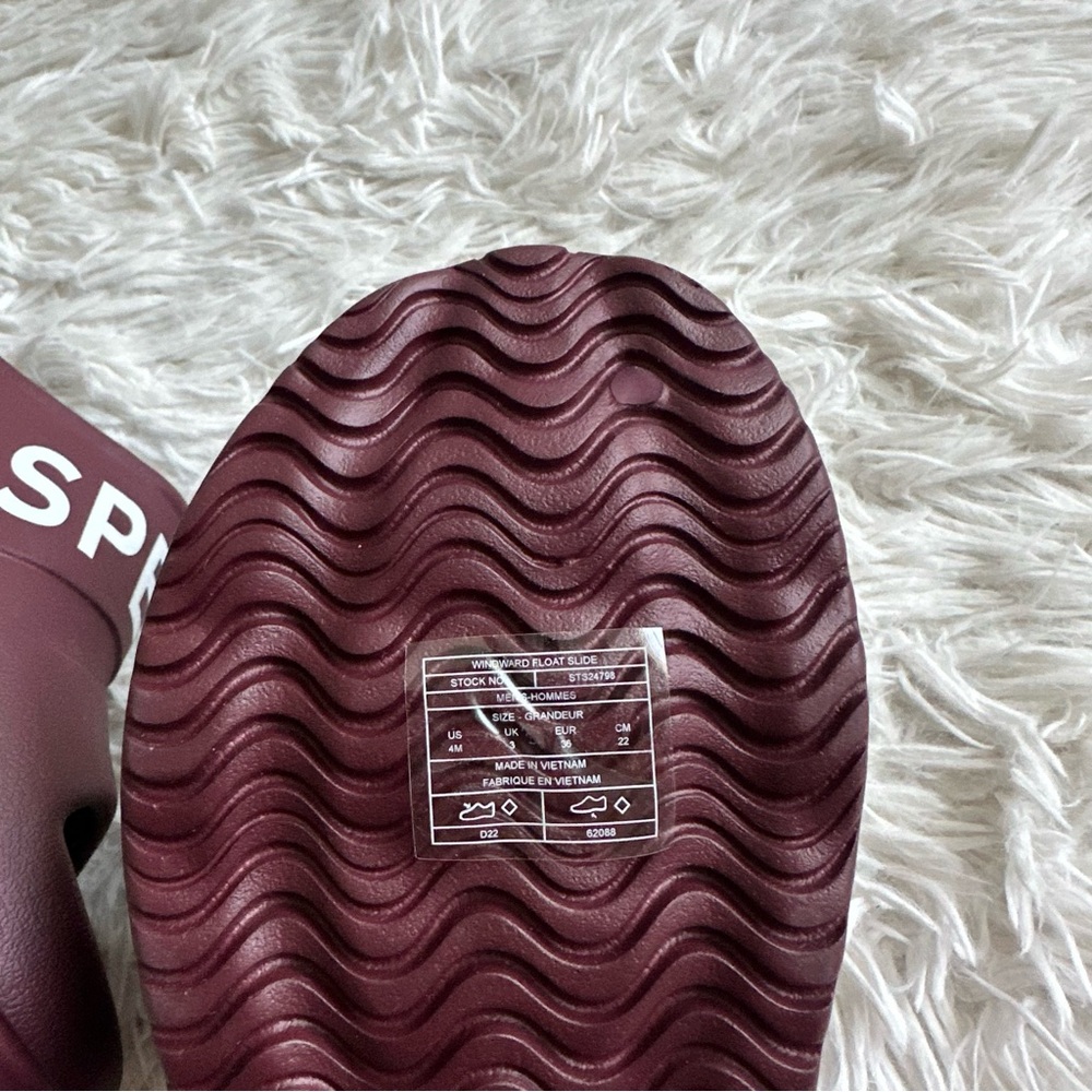 Sperry Mens Windward Float Slide Maroon New In Box Size 4 - Picture 6 of 7